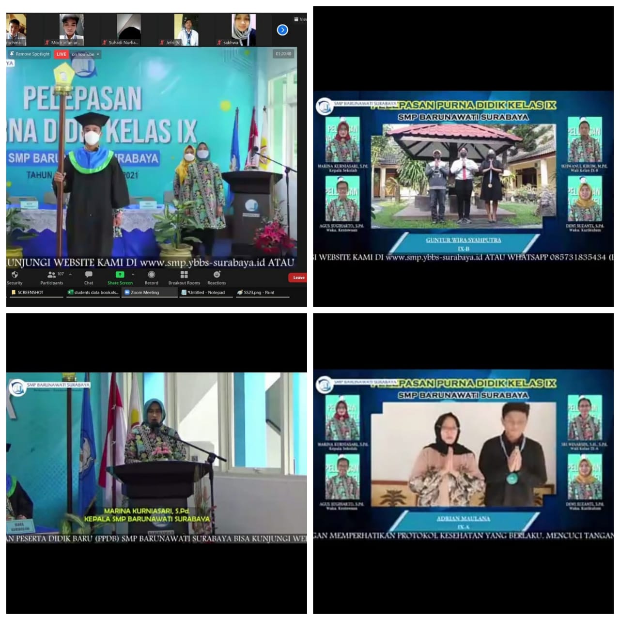 Gambar Ada Wisuda ONLINE di SMP Barunawati Surabaya