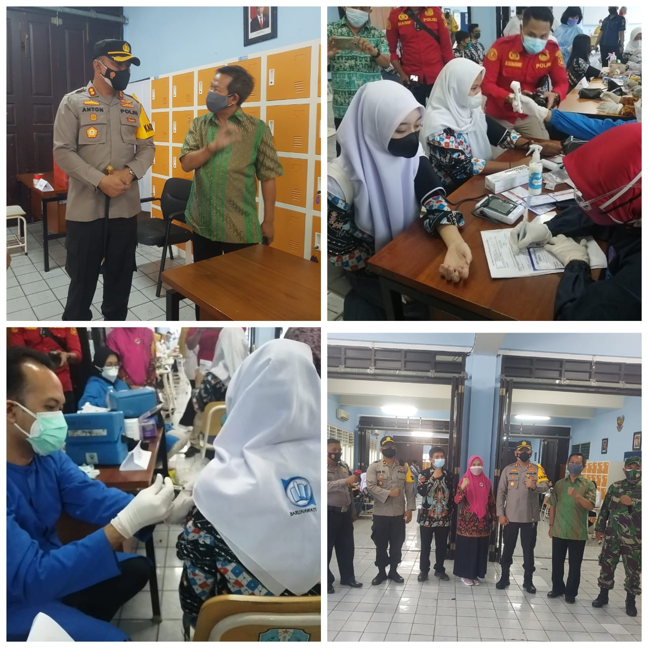 Gambar KAPOLRES TG PERAK MEMANTAU KEGIATAN VAKSIN PELAJAR DI SMA BARUNAWATI