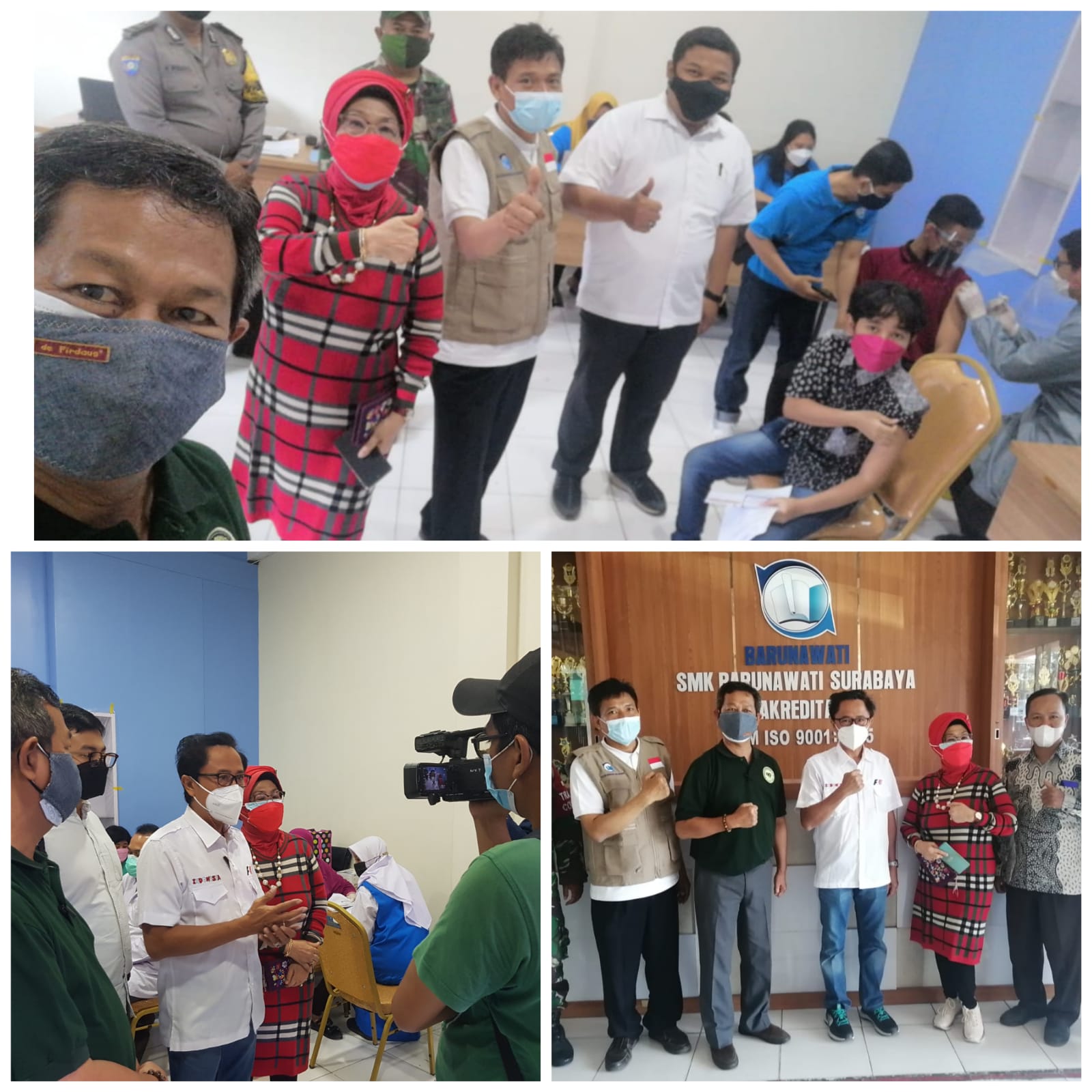 Gambar Komisi C DPRD Kota Surabaya Hadir di Vaksin SMK Barunawati Surabaya