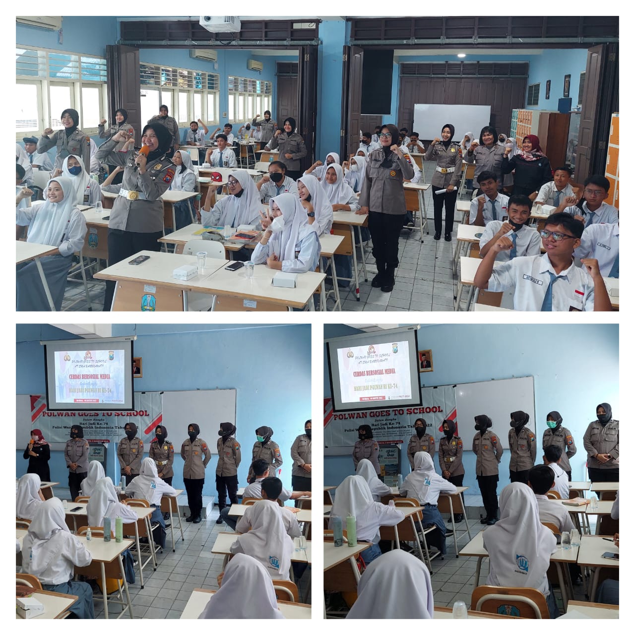 Gambar HUT Polwan ke 74 di SMA Barunawati Surabaya